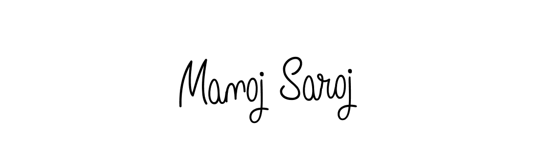 Create a beautiful signature design for name Manoj Saroj. With this signature (Angelique-Rose-font-FFP) fonts, you can make a handwritten signature for free. Manoj Saroj signature style 5 images and pictures png