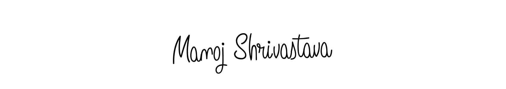 Use a signature maker to create a handwritten signature online. With this signature software, you can design (Angelique-Rose-font-FFP) your own signature for name Manoj Shrivastava. Manoj Shrivastava signature style 5 images and pictures png