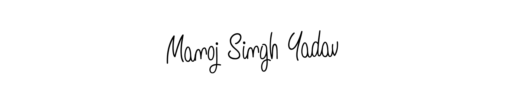 The best way (Angelique-Rose-font-FFP) to make a short signature is to pick only two or three words in your name. The name Manoj Singh Yadav include a total of six letters. For converting this name. Manoj Singh Yadav signature style 5 images and pictures png