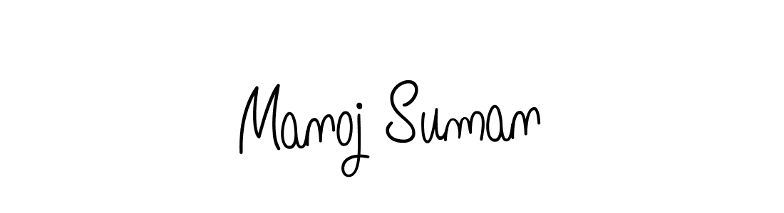 How to make Manoj Suman signature? Angelique-Rose-font-FFP is a professional autograph style. Create handwritten signature for Manoj Suman name. Manoj Suman signature style 5 images and pictures png