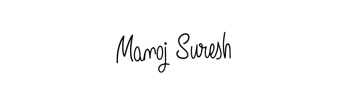 Manoj Suresh stylish signature style. Best Handwritten Sign (Angelique-Rose-font-FFP) for my name. Handwritten Signature Collection Ideas for my name Manoj Suresh. Manoj Suresh signature style 5 images and pictures png