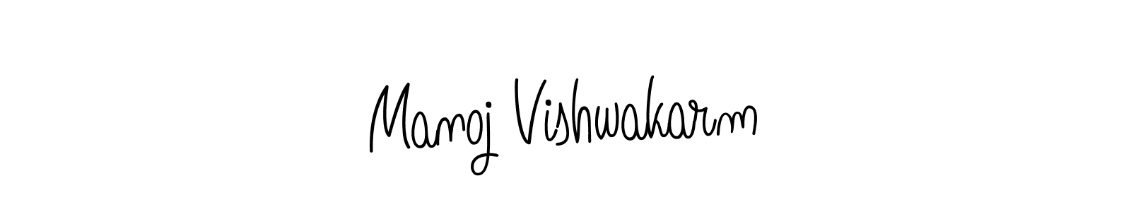 Use a signature maker to create a handwritten signature online. With this signature software, you can design (Angelique-Rose-font-FFP) your own signature for name Manoj Vishwakarm. Manoj Vishwakarm signature style 5 images and pictures png