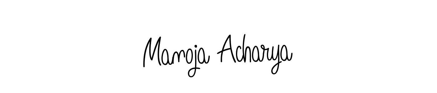Also You can easily find your signature by using the search form. We will create Manoja Acharya name handwritten signature images for you free of cost using Angelique-Rose-font-FFP sign style. Manoja Acharya signature style 5 images and pictures png