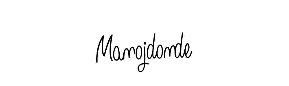 The best way (Angelique-Rose-font-FFP) to make a short signature is to pick only two or three words in your name. The name Manojdonde include a total of six letters. For converting this name. Manojdonde signature style 5 images and pictures png