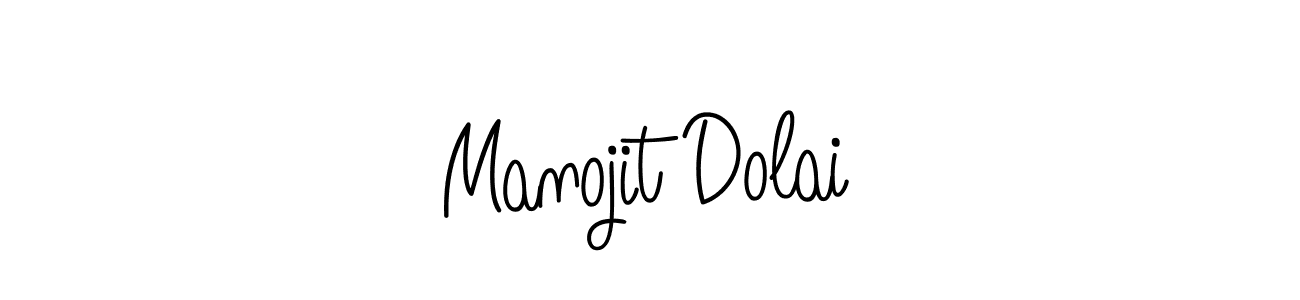 The best way (Angelique-Rose-font-FFP) to make a short signature is to pick only two or three words in your name. The name Manojit Dolai include a total of six letters. For converting this name. Manojit Dolai signature style 5 images and pictures png