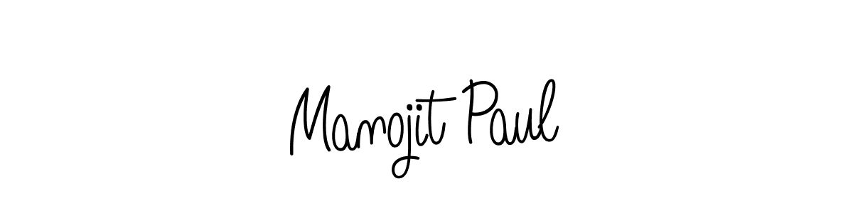 You should practise on your own different ways (Angelique-Rose-font-FFP) to write your name (Manojit Paul) in signature. don't let someone else do it for you. Manojit Paul signature style 5 images and pictures png