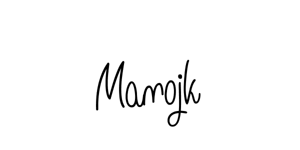 Use a signature maker to create a handwritten signature online. With this signature software, you can design (Angelique-Rose-font-FFP) your own signature for name Manojk. Manojk signature style 5 images and pictures png