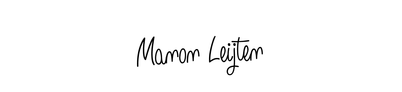 You should practise on your own different ways (Angelique-Rose-font-FFP) to write your name (Manon Leijten) in signature. don't let someone else do it for you. Manon Leijten signature style 5 images and pictures png