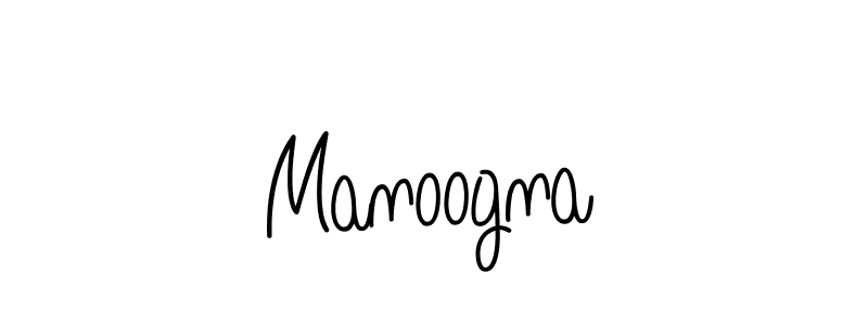 Create a beautiful signature design for name Manoogna. With this signature (Angelique-Rose-font-FFP) fonts, you can make a handwritten signature for free. Manoogna signature style 5 images and pictures png