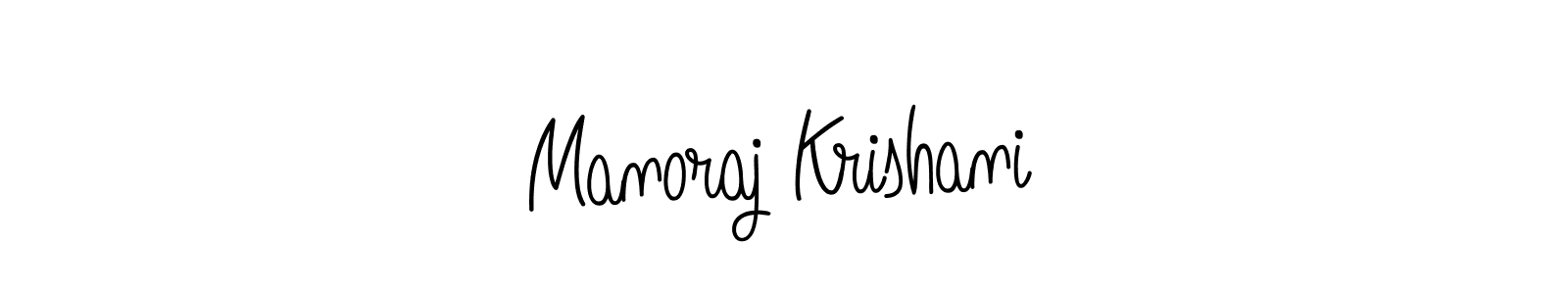 Create a beautiful signature design for name Manoraj Krishani. With this signature (Angelique-Rose-font-FFP) fonts, you can make a handwritten signature for free. Manoraj Krishani signature style 5 images and pictures png