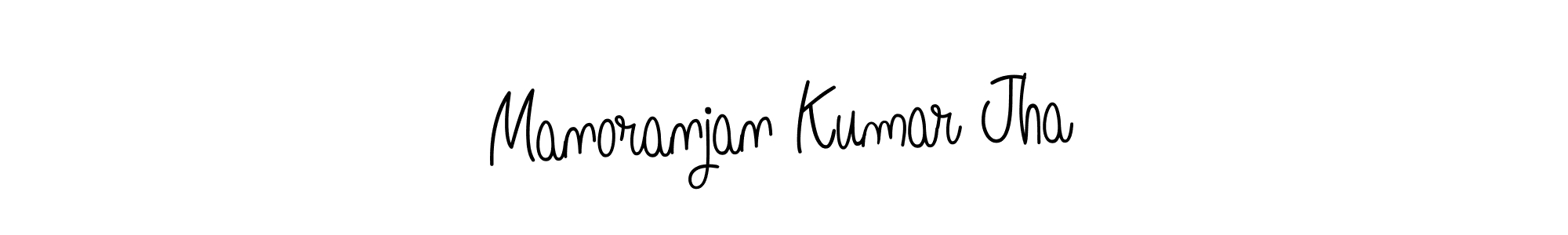 Use a signature maker to create a handwritten signature online. With this signature software, you can design (Angelique-Rose-font-FFP) your own signature for name Manoranjan Kumar Jha. Manoranjan Kumar Jha signature style 5 images and pictures png