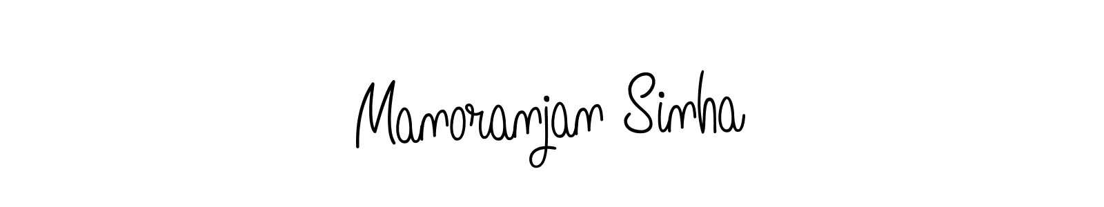 Create a beautiful signature design for name Manoranjan Sinha. With this signature (Angelique-Rose-font-FFP) fonts, you can make a handwritten signature for free. Manoranjan Sinha signature style 5 images and pictures png