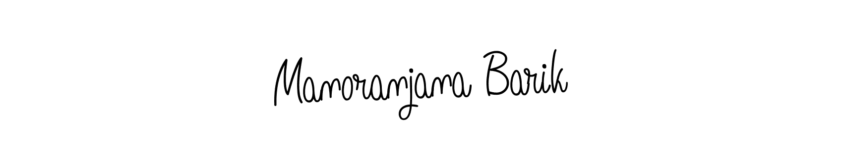 Design your own signature with our free online signature maker. With this signature software, you can create a handwritten (Angelique-Rose-font-FFP) signature for name Manoranjana Barik. Manoranjana Barik signature style 5 images and pictures png