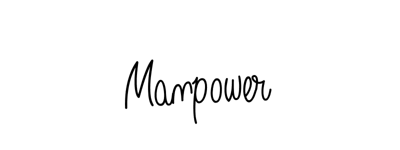 You should practise on your own different ways (Angelique-Rose-font-FFP) to write your name (Manpower) in signature. don't let someone else do it for you. Manpower signature style 5 images and pictures png