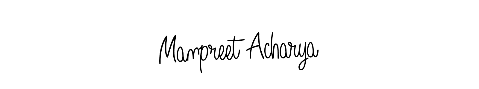 Also You can easily find your signature by using the search form. We will create Manpreet Acharya name handwritten signature images for you free of cost using Angelique-Rose-font-FFP sign style. Manpreet Acharya signature style 5 images and pictures png