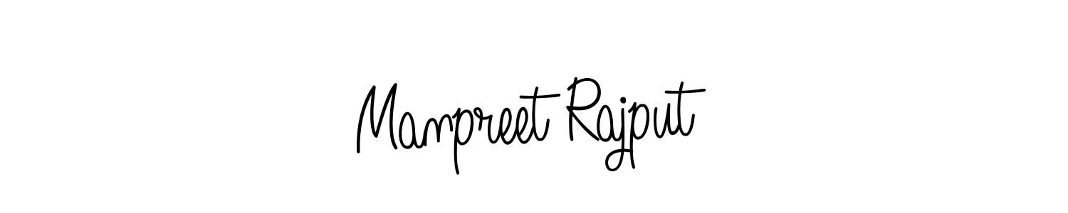 Design your own signature with our free online signature maker. With this signature software, you can create a handwritten (Angelique-Rose-font-FFP) signature for name Manpreet Rajput. Manpreet Rajput signature style 5 images and pictures png