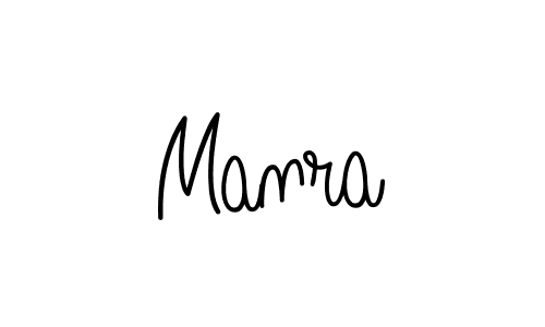 Make a beautiful signature design for name Manra. With this signature (Angelique-Rose-font-FFP) style, you can create a handwritten signature for free. Manra signature style 5 images and pictures png