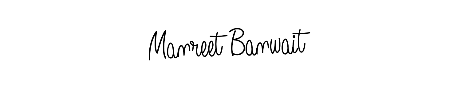 Design your own signature with our free online signature maker. With this signature software, you can create a handwritten (Angelique-Rose-font-FFP) signature for name Manreet Banwait. Manreet Banwait signature style 5 images and pictures png