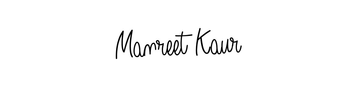 How to make Manreet Kaur name signature. Use Angelique-Rose-font-FFP style for creating short signs online. This is the latest handwritten sign. Manreet Kaur signature style 5 images and pictures png