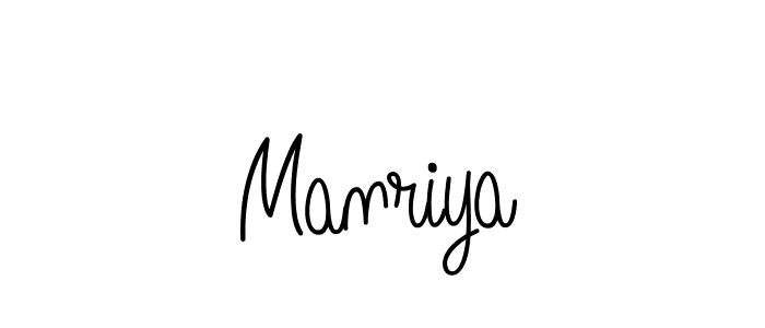 Design your own signature with our free online signature maker. With this signature software, you can create a handwritten (Angelique-Rose-font-FFP) signature for name Manriya. Manriya signature style 5 images and pictures png