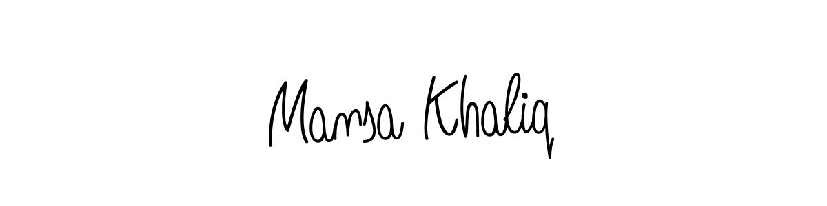 Also You can easily find your signature by using the search form. We will create Mansa Khaliq name handwritten signature images for you free of cost using Angelique-Rose-font-FFP sign style. Mansa Khaliq signature style 5 images and pictures png