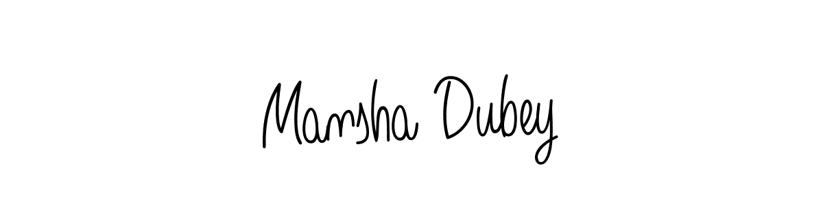 Mansha Dubey stylish signature style. Best Handwritten Sign (Angelique-Rose-font-FFP) for my name. Handwritten Signature Collection Ideas for my name Mansha Dubey. Mansha Dubey signature style 5 images and pictures png