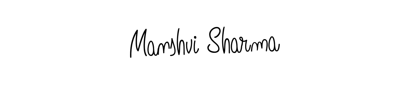 Use a signature maker to create a handwritten signature online. With this signature software, you can design (Angelique-Rose-font-FFP) your own signature for name Manshvi Sharma. Manshvi Sharma signature style 5 images and pictures png