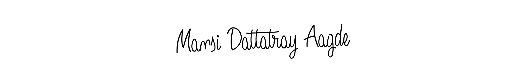 Mansi Dattatray Aagde stylish signature style. Best Handwritten Sign (Angelique-Rose-font-FFP) for my name. Handwritten Signature Collection Ideas for my name Mansi Dattatray Aagde. Mansi Dattatray Aagde signature style 5 images and pictures png
