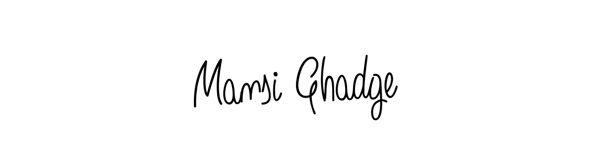 How to make Mansi Ghadge name signature. Use Angelique-Rose-font-FFP style for creating short signs online. This is the latest handwritten sign. Mansi Ghadge signature style 5 images and pictures png