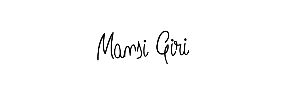 How to make Mansi Giri name signature. Use Angelique-Rose-font-FFP style for creating short signs online. This is the latest handwritten sign. Mansi Giri signature style 5 images and pictures png