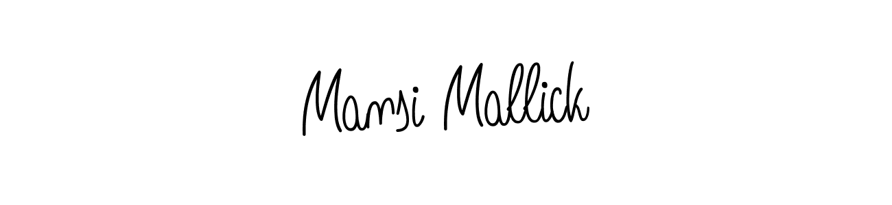 Mansi Mallick stylish signature style. Best Handwritten Sign (Angelique-Rose-font-FFP) for my name. Handwritten Signature Collection Ideas for my name Mansi Mallick. Mansi Mallick signature style 5 images and pictures png