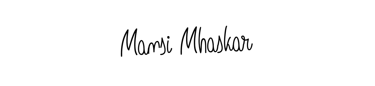 Also we have Mansi Mhaskar name is the best signature style. Create professional handwritten signature collection using Angelique-Rose-font-FFP autograph style. Mansi Mhaskar signature style 5 images and pictures png