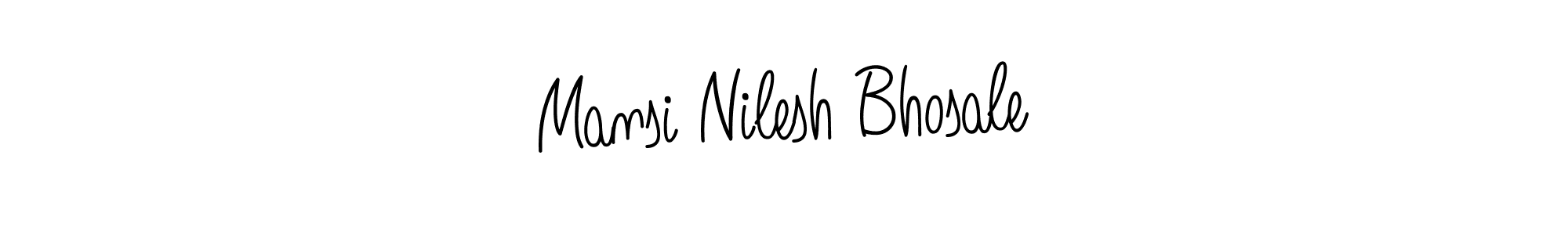 Create a beautiful signature design for name Mansi Nilesh Bhosale. With this signature (Angelique-Rose-font-FFP) fonts, you can make a handwritten signature for free. Mansi Nilesh Bhosale signature style 5 images and pictures png