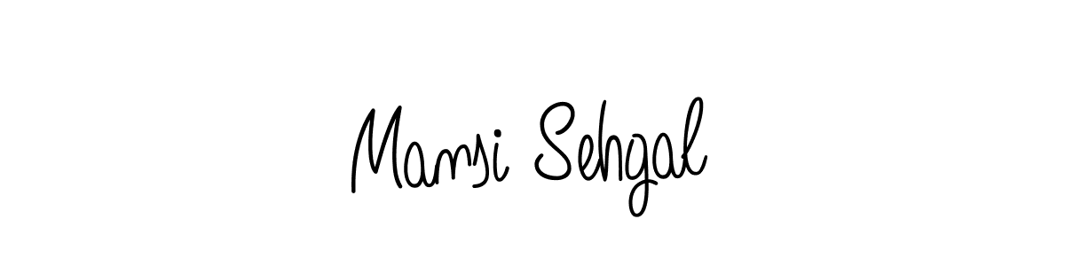 Create a beautiful signature design for name Mansi Sehgal. With this signature (Angelique-Rose-font-FFP) fonts, you can make a handwritten signature for free. Mansi Sehgal signature style 5 images and pictures png