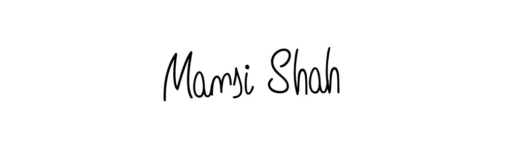 You should practise on your own different ways (Angelique-Rose-font-FFP) to write your name (Mansi Shah) in signature. don't let someone else do it for you. Mansi Shah signature style 5 images and pictures png