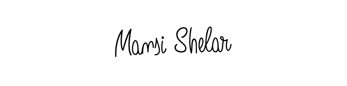 Create a beautiful signature design for name Mansi Shelar. With this signature (Angelique-Rose-font-FFP) fonts, you can make a handwritten signature for free. Mansi Shelar signature style 5 images and pictures png