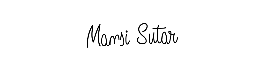 The best way (Angelique-Rose-font-FFP) to make a short signature is to pick only two or three words in your name. The name Mansi Sutar include a total of six letters. For converting this name. Mansi Sutar signature style 5 images and pictures png