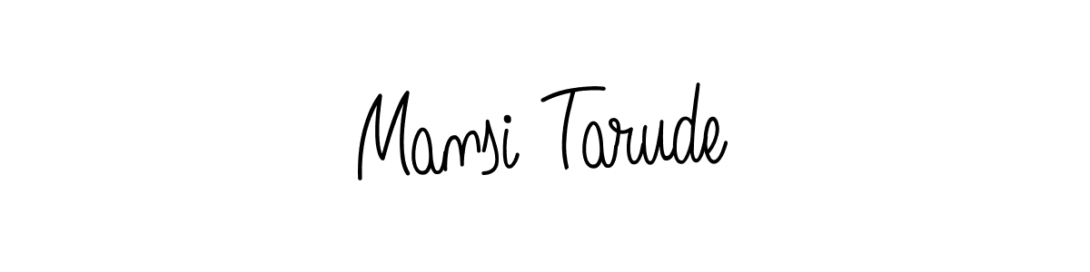 Mansi Tarude stylish signature style. Best Handwritten Sign (Angelique-Rose-font-FFP) for my name. Handwritten Signature Collection Ideas for my name Mansi Tarude. Mansi Tarude signature style 5 images and pictures png