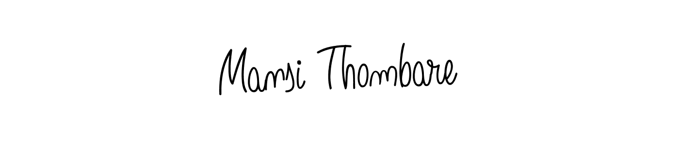 Make a beautiful signature design for name Mansi Thombare. With this signature (Angelique-Rose-font-FFP) style, you can create a handwritten signature for free. Mansi Thombare signature style 5 images and pictures png