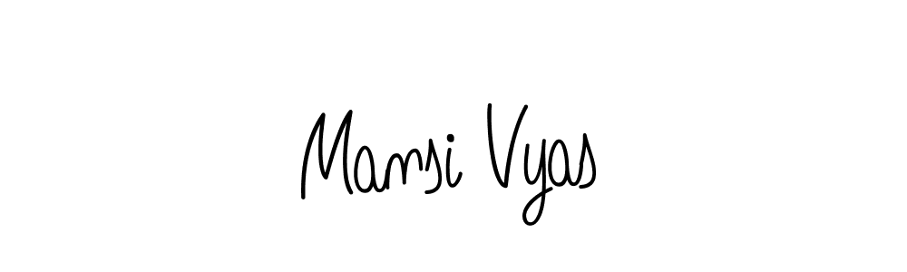 Mansi Vyas stylish signature style. Best Handwritten Sign (Angelique-Rose-font-FFP) for my name. Handwritten Signature Collection Ideas for my name Mansi Vyas. Mansi Vyas signature style 5 images and pictures png