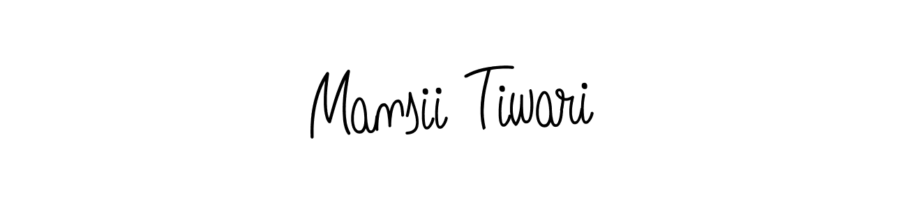 How to make Mansii Tiwari name signature. Use Angelique-Rose-font-FFP style for creating short signs online. This is the latest handwritten sign. Mansii Tiwari signature style 5 images and pictures png