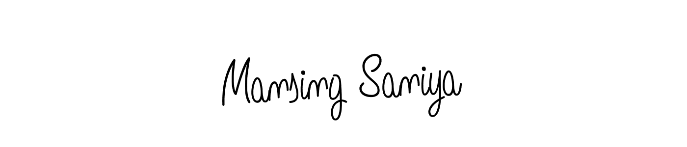 Once you've used our free online signature maker to create your best signature Angelique-Rose-font-FFP style, it's time to enjoy all of the benefits that Mansing Saniya name signing documents. Mansing Saniya signature style 5 images and pictures png