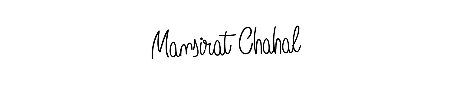 Mansirat Chahal stylish signature style. Best Handwritten Sign (Angelique-Rose-font-FFP) for my name. Handwritten Signature Collection Ideas for my name Mansirat Chahal. Mansirat Chahal signature style 5 images and pictures png