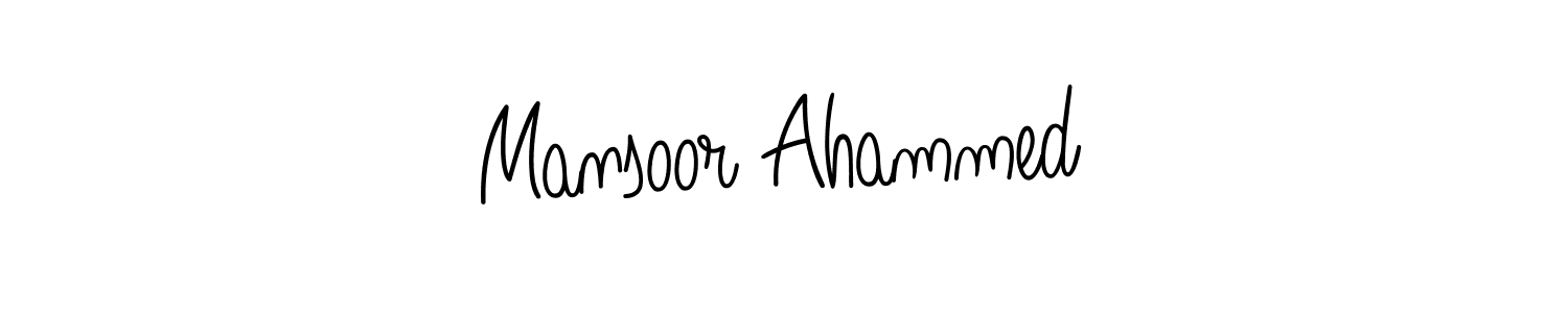 Design your own signature with our free online signature maker. With this signature software, you can create a handwritten (Angelique-Rose-font-FFP) signature for name Mansoor Ahammed. Mansoor Ahammed signature style 5 images and pictures png