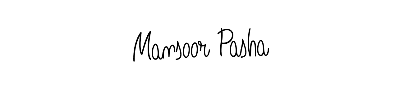 Make a beautiful signature design for name Mansoor Pasha. With this signature (Angelique-Rose-font-FFP) style, you can create a handwritten signature for free. Mansoor Pasha signature style 5 images and pictures png