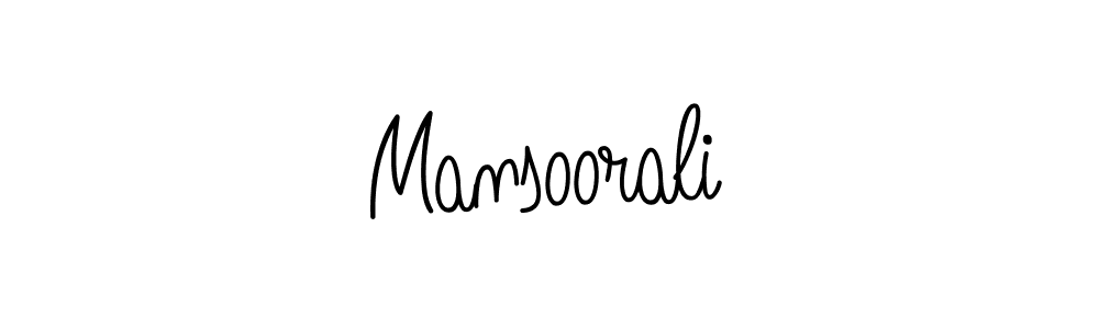 You should practise on your own different ways (Angelique-Rose-font-FFP) to write your name (Mansoorali) in signature. don't let someone else do it for you. Mansoorali signature style 5 images and pictures png