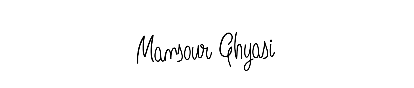 Use a signature maker to create a handwritten signature online. With this signature software, you can design (Angelique-Rose-font-FFP) your own signature for name Mansour Ghyasi. Mansour Ghyasi signature style 5 images and pictures png