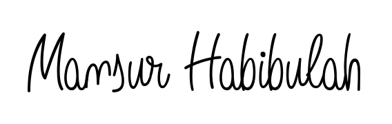 Make a beautiful signature design for name Mansur Habibulah. With this signature (Angelique-Rose-font-FFP) style, you can create a handwritten signature for free. Mansur Habibulah signature style 5 images and pictures png