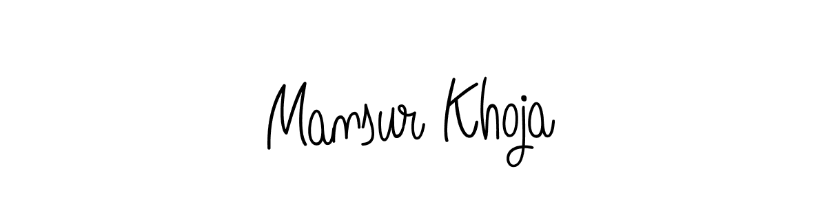 How to make Mansur Khoja name signature. Use Angelique-Rose-font-FFP style for creating short signs online. This is the latest handwritten sign. Mansur Khoja signature style 5 images and pictures png