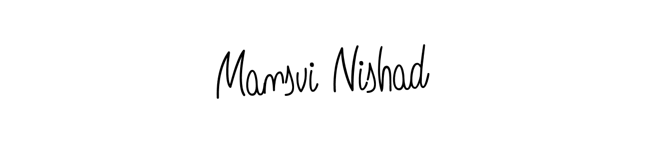 How to Draw Mansvi Nishad signature style? Angelique-Rose-font-FFP is a latest design signature styles for name Mansvi Nishad. Mansvi Nishad signature style 5 images and pictures png